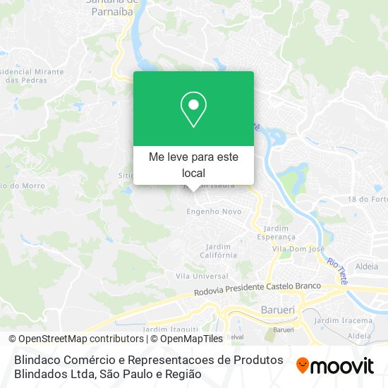 Blindaco Comércio e Representacoes de Produtos Blindados Ltda mapa