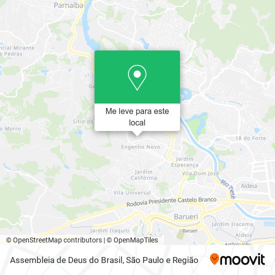 Assembleia de Deus do Brasil mapa