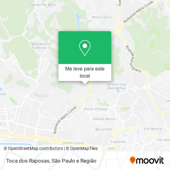 Toca dos Raposas mapa