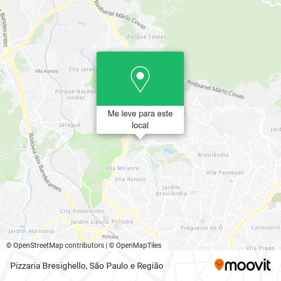 Pizzaria Bresighello mapa