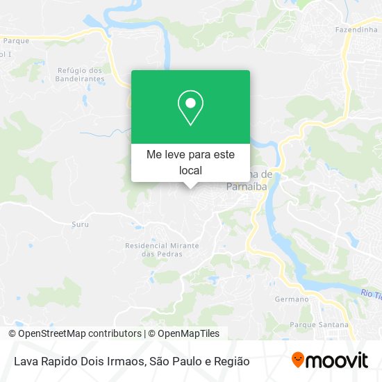 Lava Rapido Dois Irmaos mapa