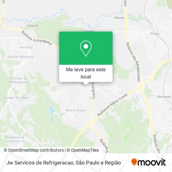 Jw Servicos de Refrigeracao mapa