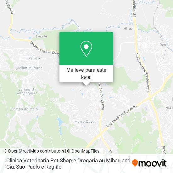 Clinica Veterinaria Pet Shop e Drogaria au Mihau and Cia mapa