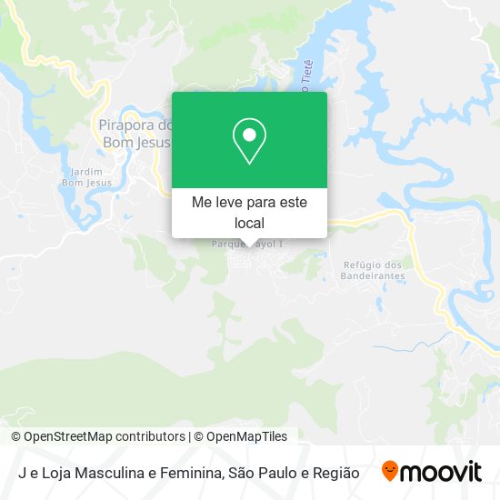 J e Loja Masculina e Feminina mapa