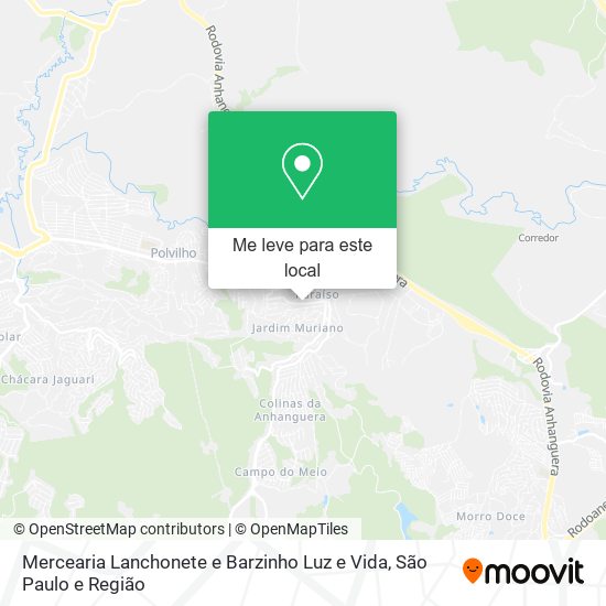 Mercearia Lanchonete e Barzinho Luz e Vida mapa