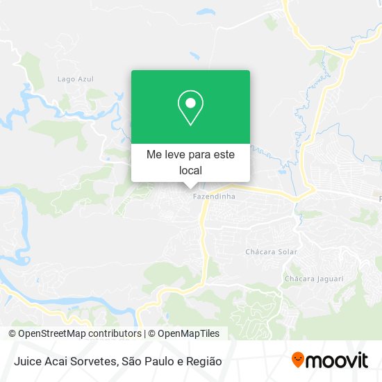Juice Acai Sorvetes mapa