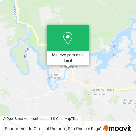 Supermercado Girassol Pirapora mapa