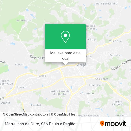 Martelinho de Ouro mapa