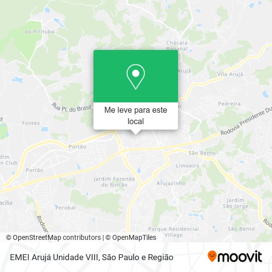 EMEI Arujá Unidade VIII mapa