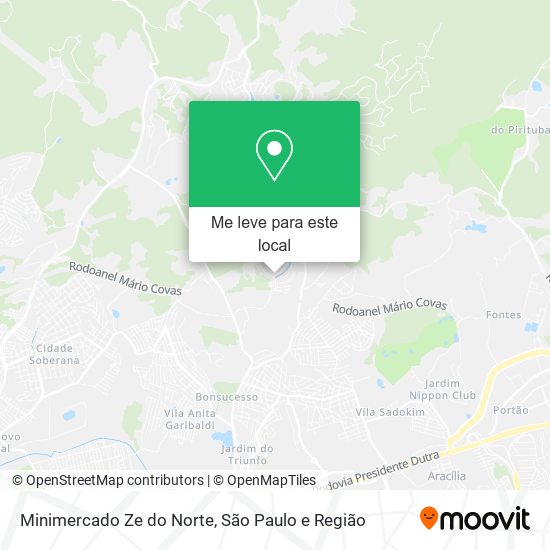 Minimercado Ze do Norte mapa