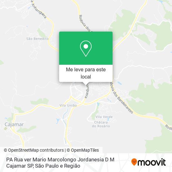 PA Rua ver Mario Marcolongo Jordanesia D M Cajamar SP mapa