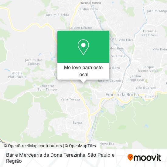 Bar e Mercearia da Dona Terezinha mapa