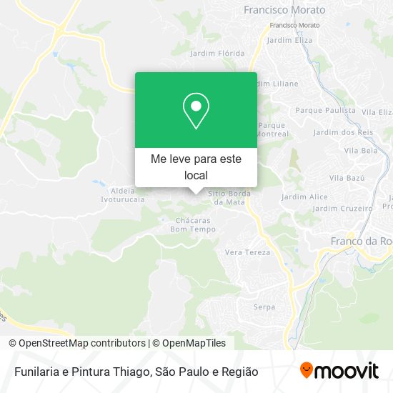 Funilaria e Pintura Thiago mapa