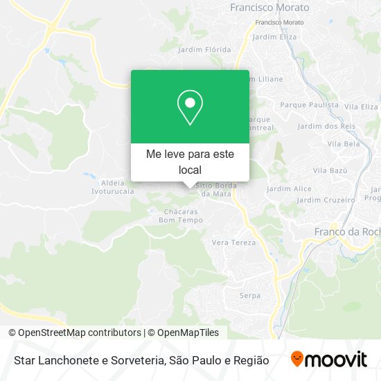 Star Lanchonete e Sorveteria mapa