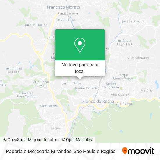 Padaria e Mercearia Mirandas mapa