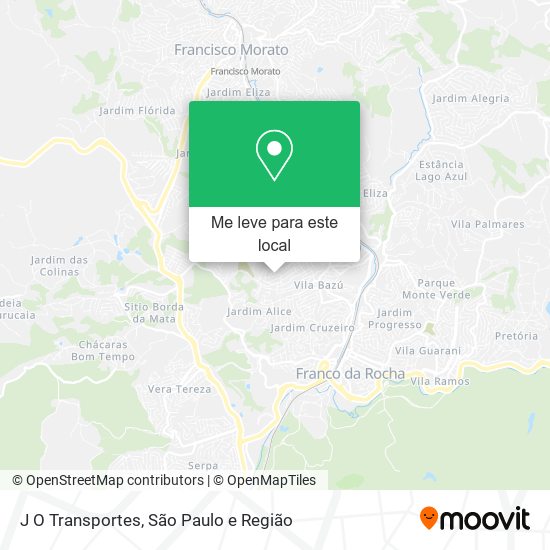 J O Transportes mapa