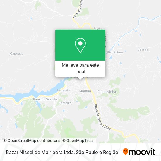 Bazar Nissei de Mairipora Ltda mapa