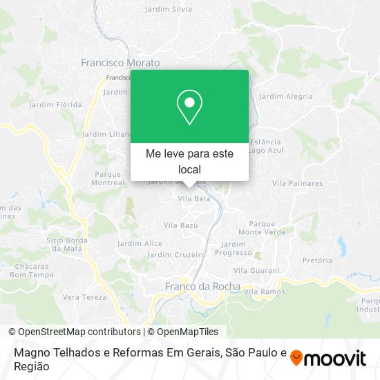 Magno Telhados e Reformas Em Gerais mapa