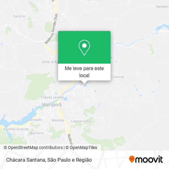 Chácara Santana mapa