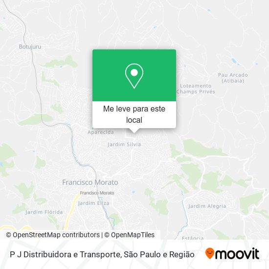 P J Distribuidora e Transporte mapa