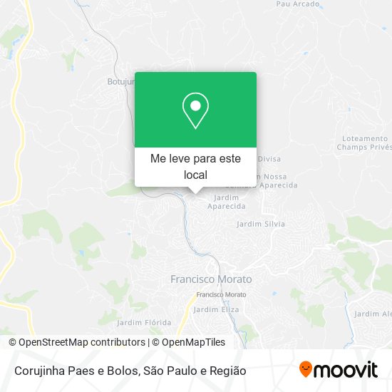 Corujinha Paes e Bolos mapa