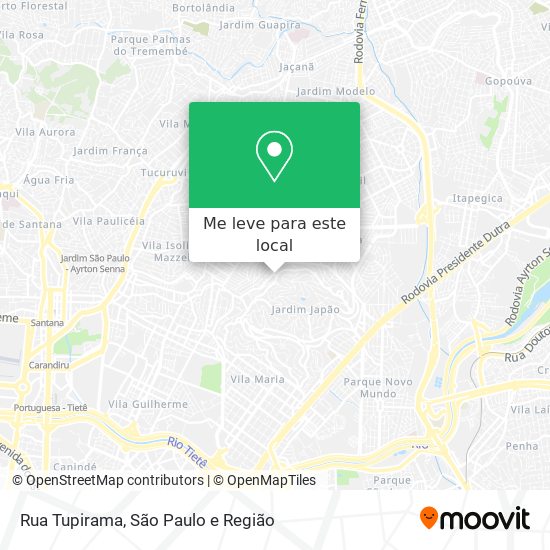 Rua Tupirama mapa