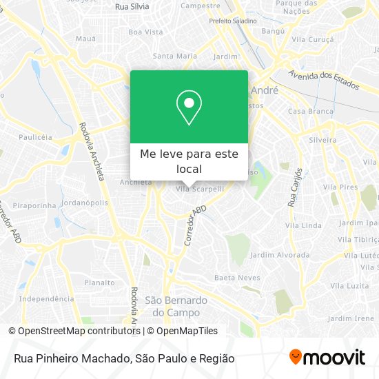 Rua Pinheiro Machado mapa