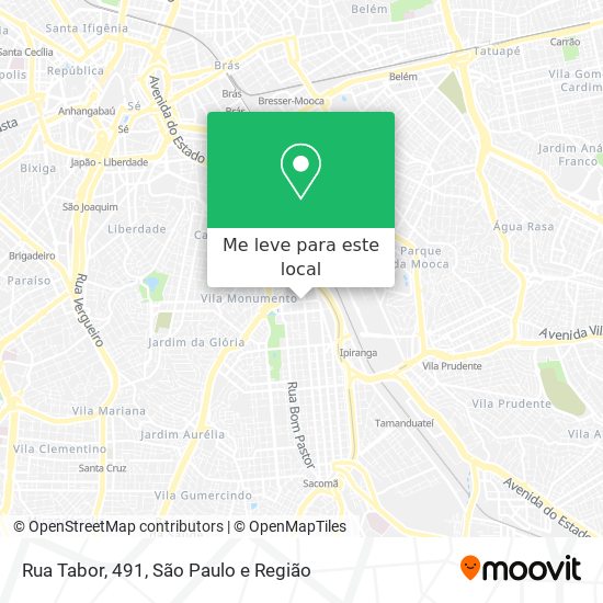 Rua Tabor, 491 mapa