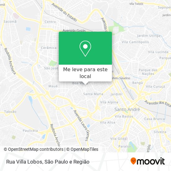 Rua Villa Lobos mapa