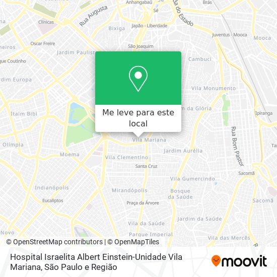 Hospital Israelita Albert Einstein-Unidade Vila Mariana mapa
