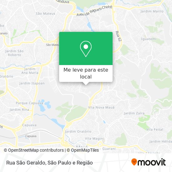 Rua São Geraldo mapa