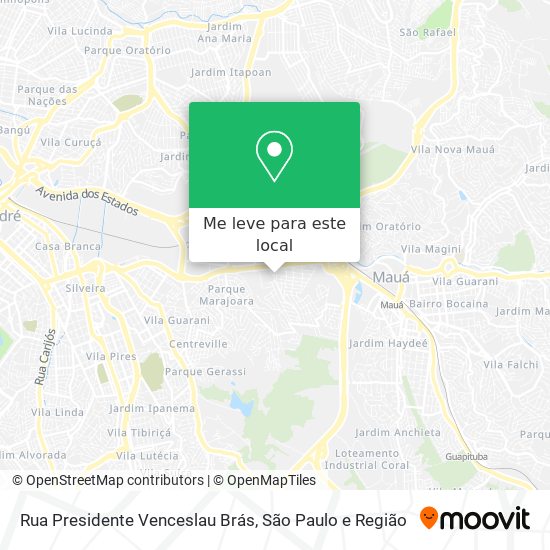 Rua Presidente Venceslau Brás mapa