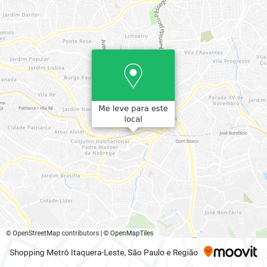 Shopping Metrô Itaquera-Leste mapa