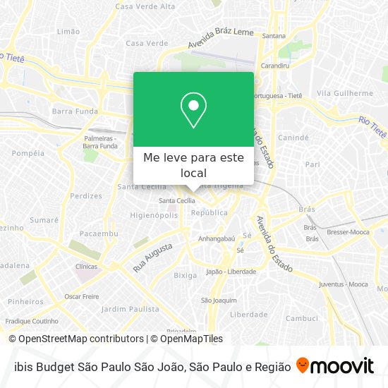 ibis Budget São Paulo São João mapa