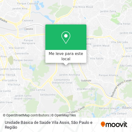 Unidade Básica de Saúde Vila Assis mapa