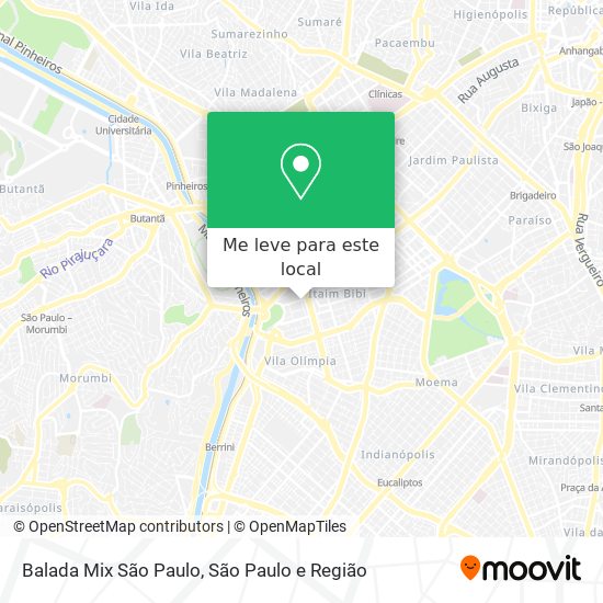 Balada Mix São Paulo mapa