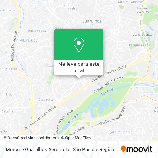 Mercure Guarulhos Aeroporto mapa