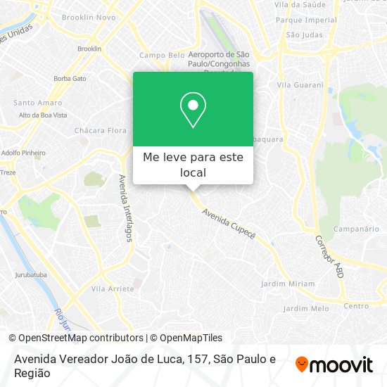 Avenida Vereador João de Luca, 157 mapa