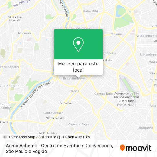 Arena Anhembi- Centro de Eventos e Convencoes mapa