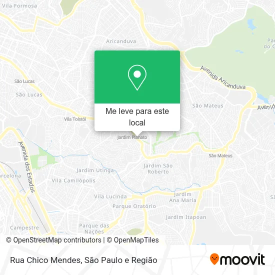 Rua Chico Mendes mapa