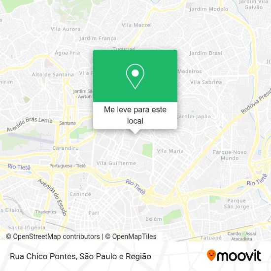 Rua Chico Pontes mapa