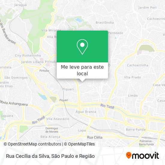Rua Cecília da Silva mapa