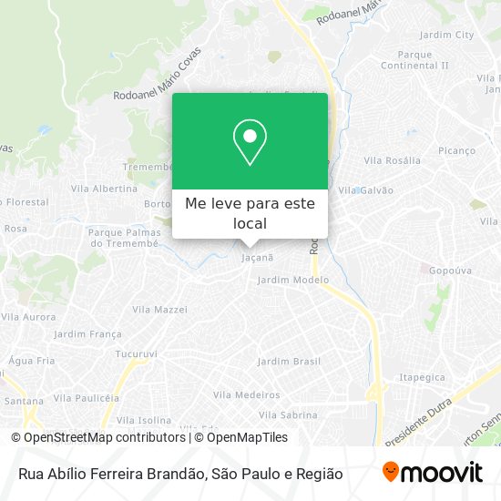 Rua Abílio Ferreira Brandão mapa