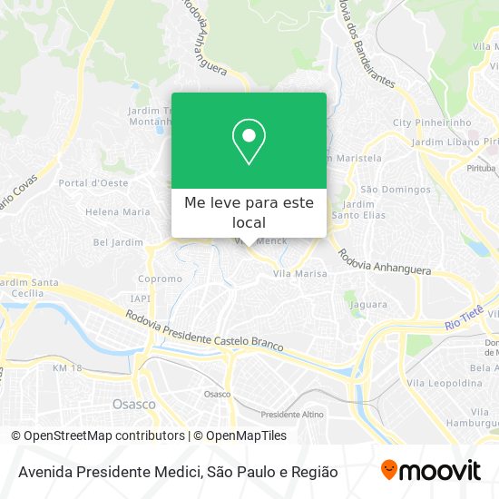 Avenida Presidente Medici mapa