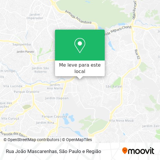 Rua João Mascarenhas mapa