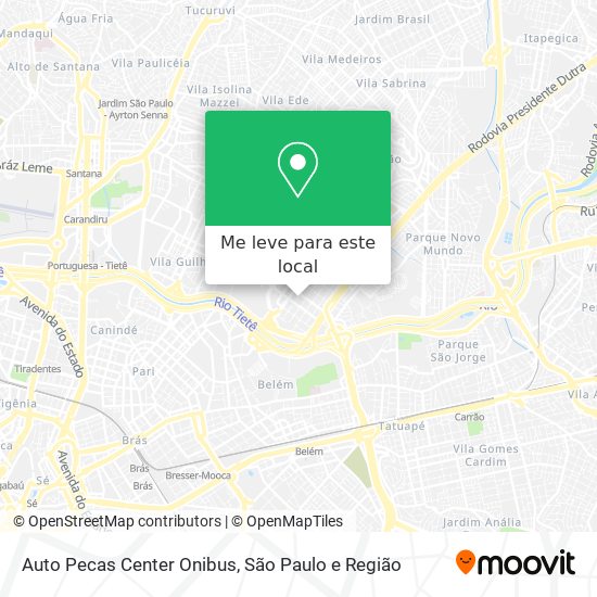 Auto Pecas Center Onibus mapa