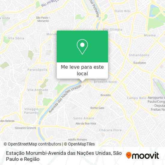 Estação Morumbi-Avenida das Nações Unidas mapa