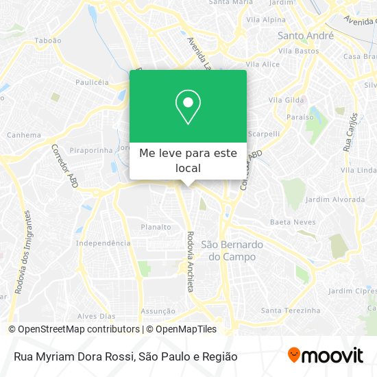 Rua Myriam Dora Rossi mapa