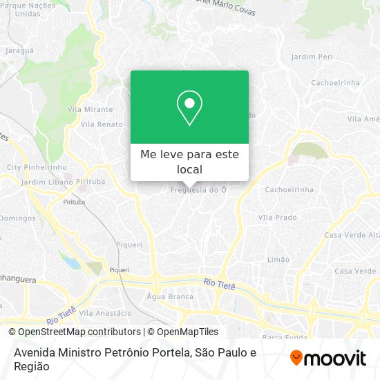 Avenida Ministro Petrônio Portela mapa