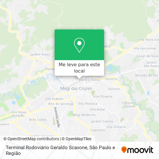 Terminal Rodoviário Geraldo Scavone mapa